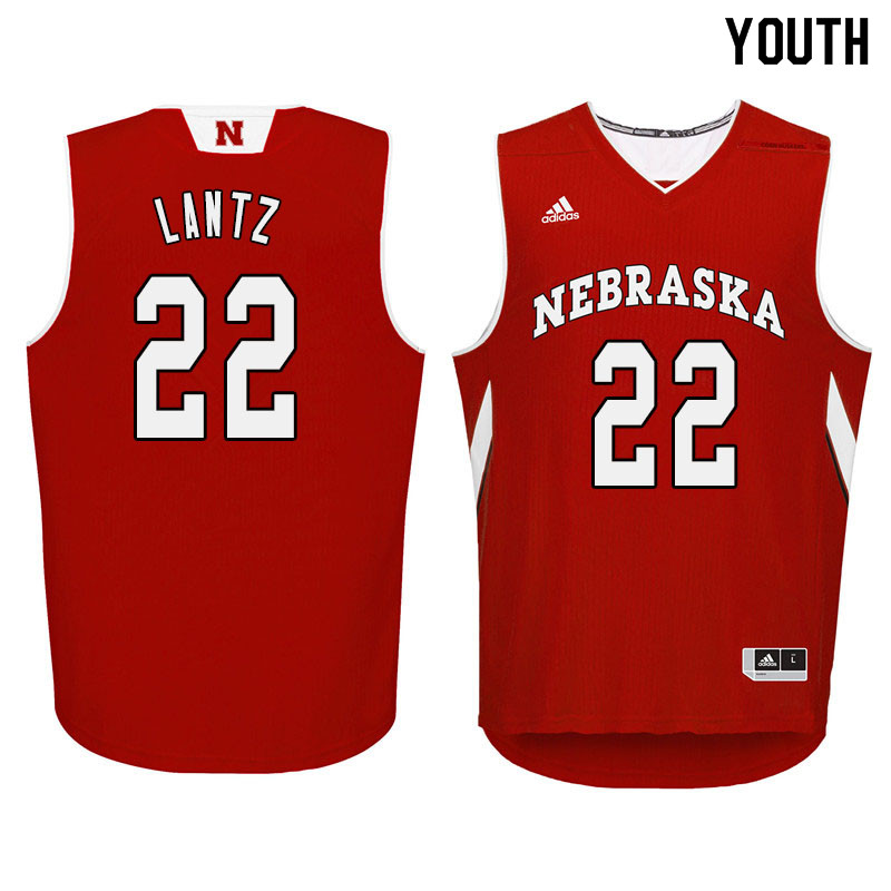 Youth Nebraska Cornhuskers #22 Stu Lantz College Basketball Jersyes Sale-Red